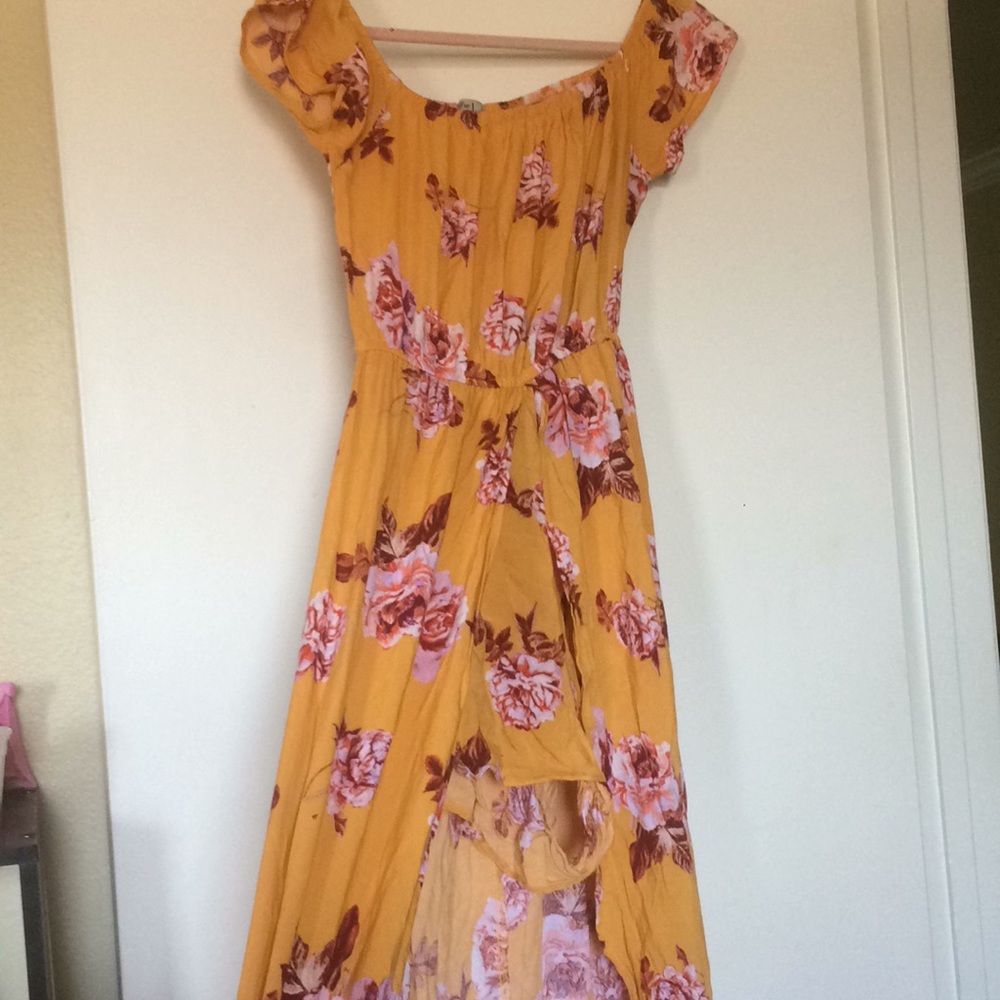 Romper dress with floral pattern